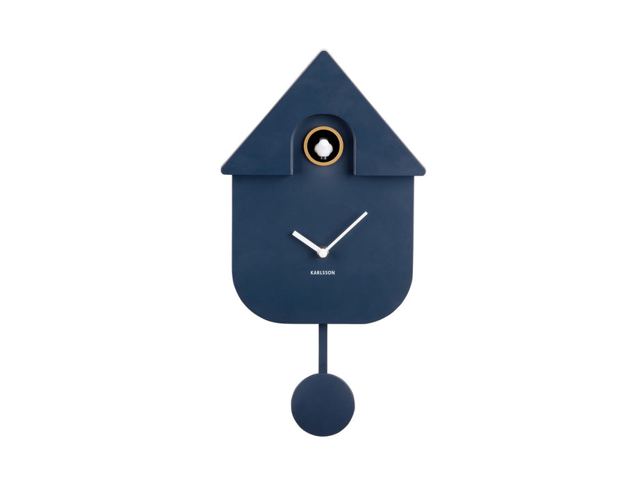 Karlsson Modern Cuckoo Wall Clock - Dark Blue