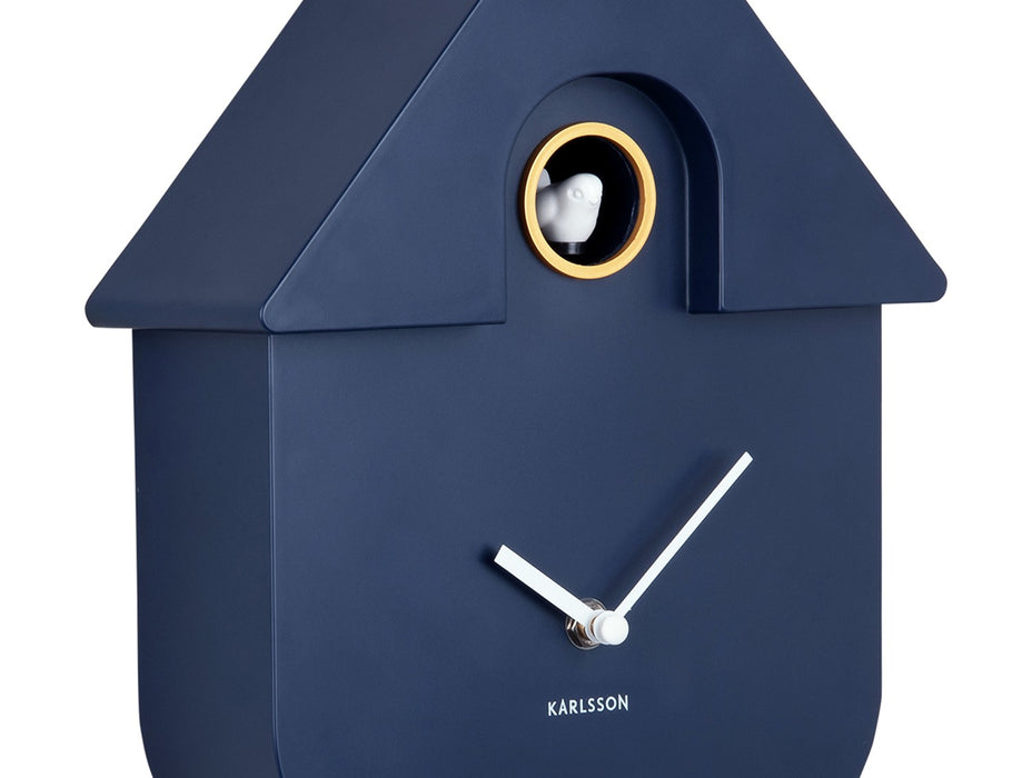 Karlsson Modern Cuckoo Wall Clock - Dark Blue