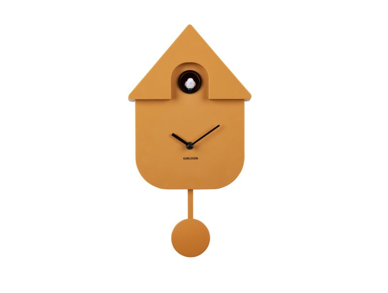 Karlsson Modern Cuckoo Wall Clock - Ochre Yellow