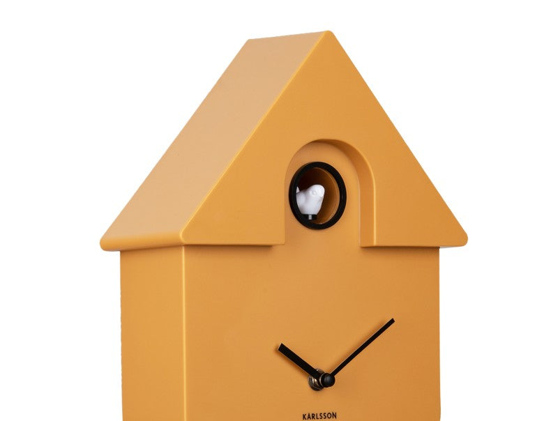 Karlsson Modern Cuckoo Wall Clock - Ochre Yellow