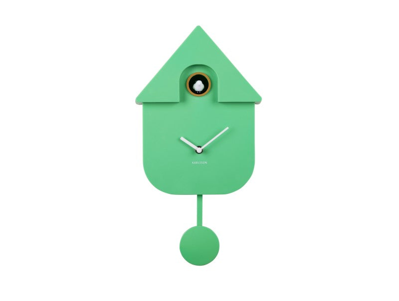 Karlsson Modern Cuckoo Wall Clock - Bright Green