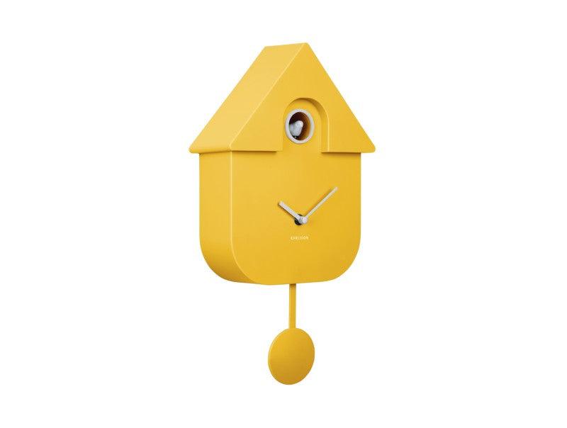 Karlsson Modern Cuckoo Wall Clock - Bright Yellow