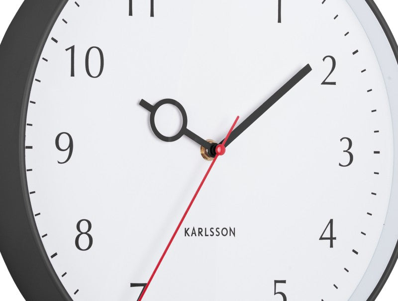 Karlsson Wall Clock Loupe PP - Black