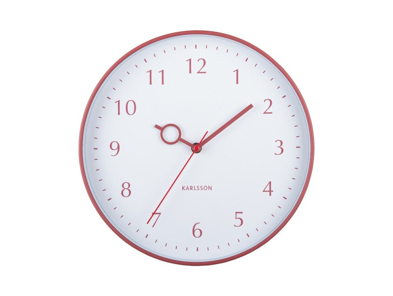 Karlsson Wall Clock Loupe PP - Blush Red