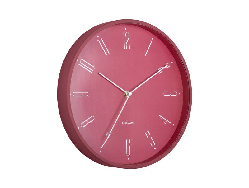 Karlsson Wall Clock Regal Numbers - Blush Red