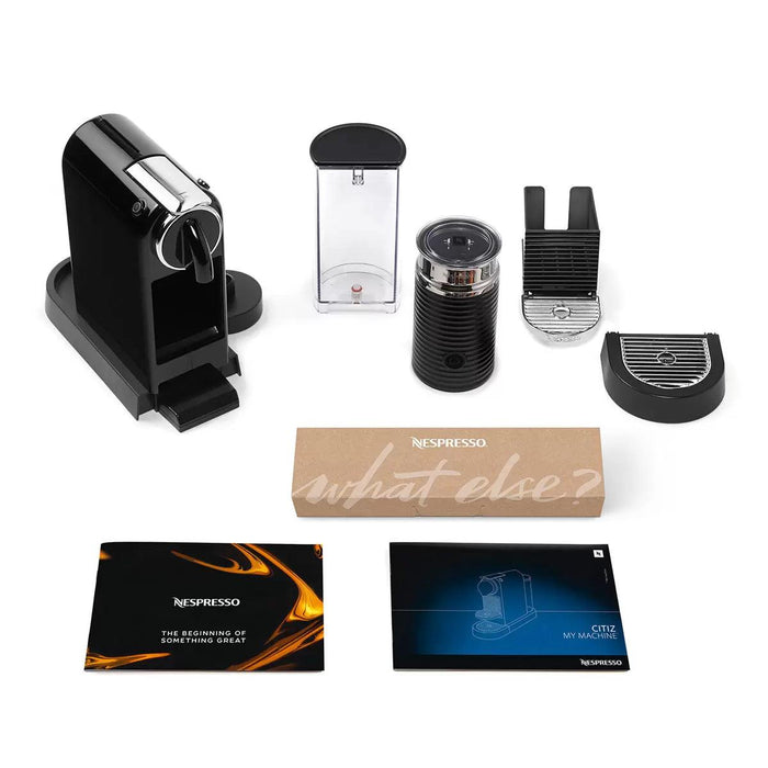 Nespresso by Magimix Citiz Capsule Coffee Machine & Aeroccino Milk Frother in Black