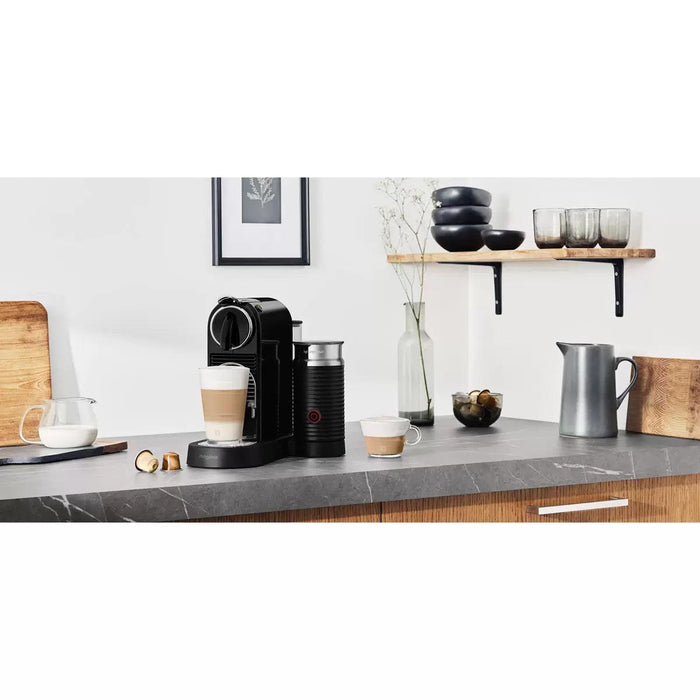 Nespresso by Magimix Citiz Capsule Coffee Machine & Aeroccino Milk Frother in Black