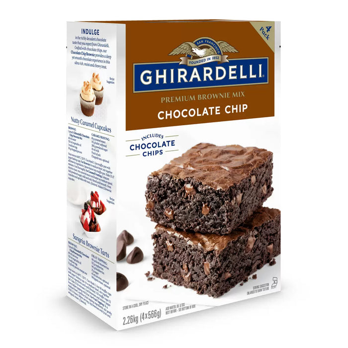 Ghirardelli Chocolate Chip Brownie Mix (4 x 566g)