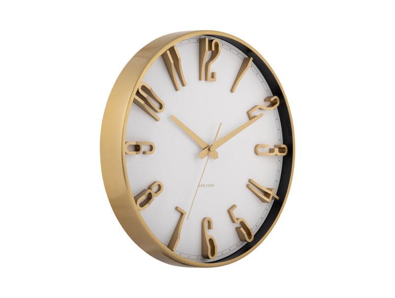 Karlsson Elevated Glam Wall Clock - Metallic White