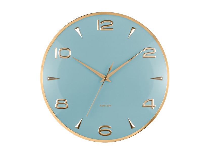 Karlsson Sienna Glow Wall Clock - Misty Blue