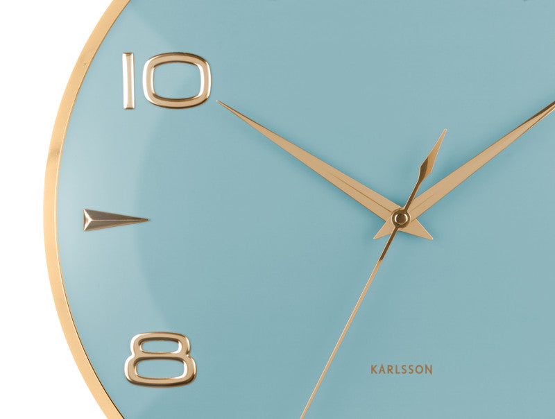 Karlsson Sienna Glow Wall Clock - Misty Blue