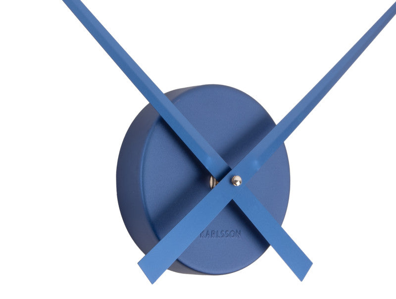 Karlsson Little Big Time Mini Wall Clock - Metallic Dark Blue