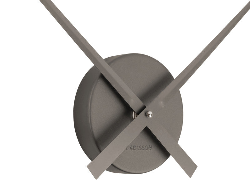 Karlsson Little Big Time Mini Wall Clock - Metallic Dark Grey