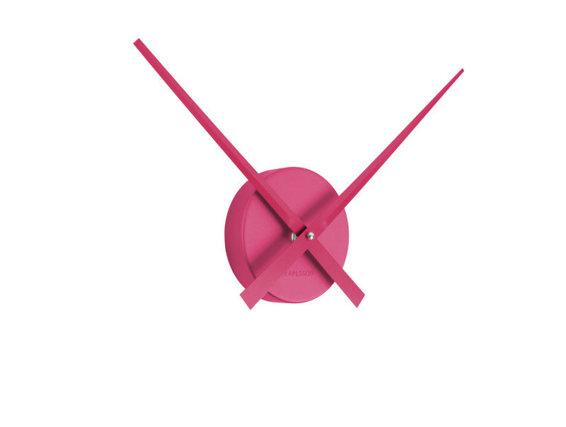 Karlsson Little Big Time Mini Wall Clock - Metallic Dark Pink