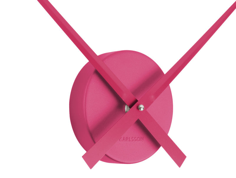 Karlsson Little Big Time Mini Wall Clock - Metallic Dark Pink