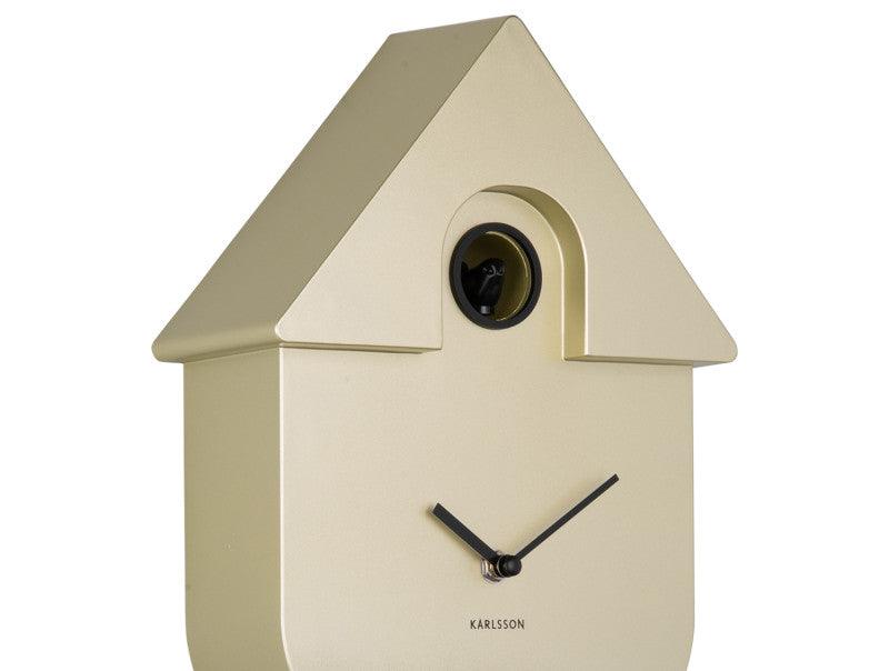 Karlsson Modern Cuckoo Wall Clock - Metallic Gold