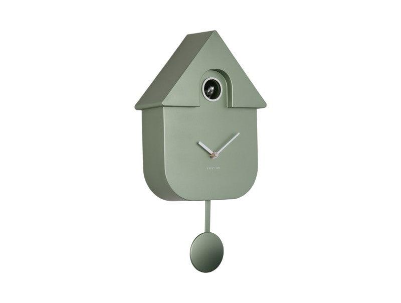 Karlsson Modern Cuckoo Wall Clock - Metallic Jungle Green