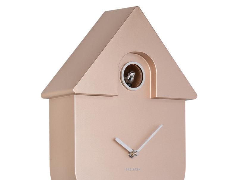 Karlsson Modern Cuckoo Wall Clock - Metallic Rose Gold