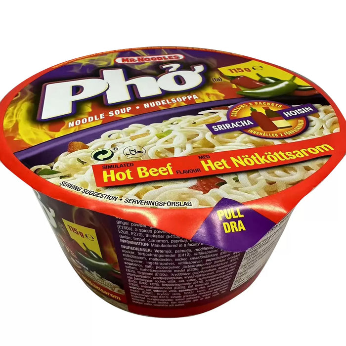 Mr Noodles Pho Hot Beef Noodle Soup (12x115g)