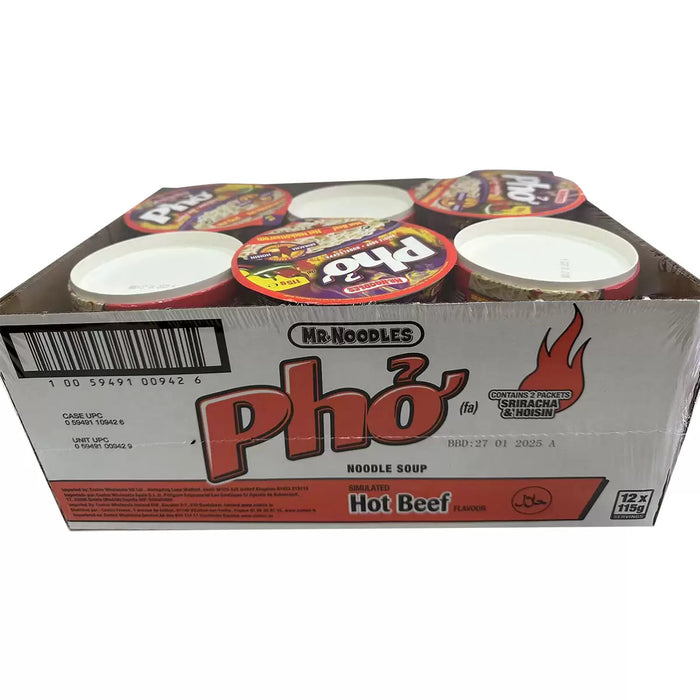 Mr Noodles Pho Hot Beef Noodle Soup (12x115g)