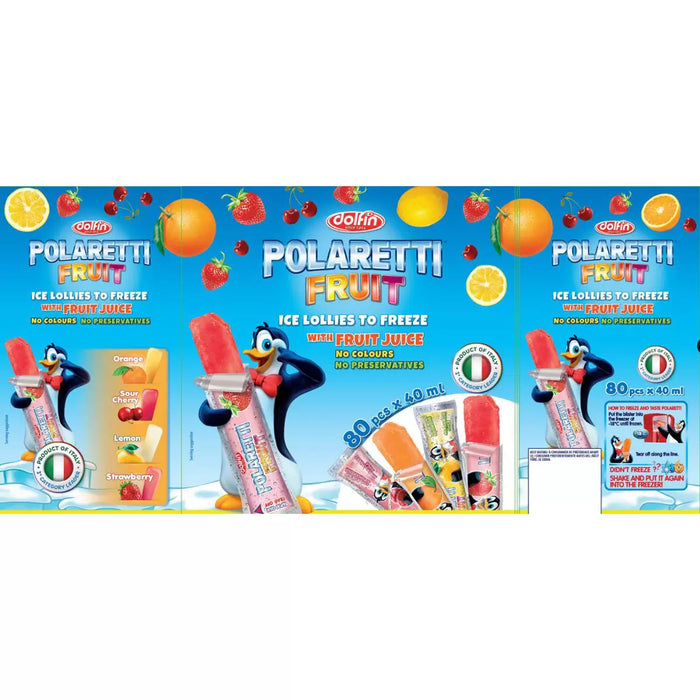 Dolfin Polaretti Fruit Ice Lollies (80x40ml)