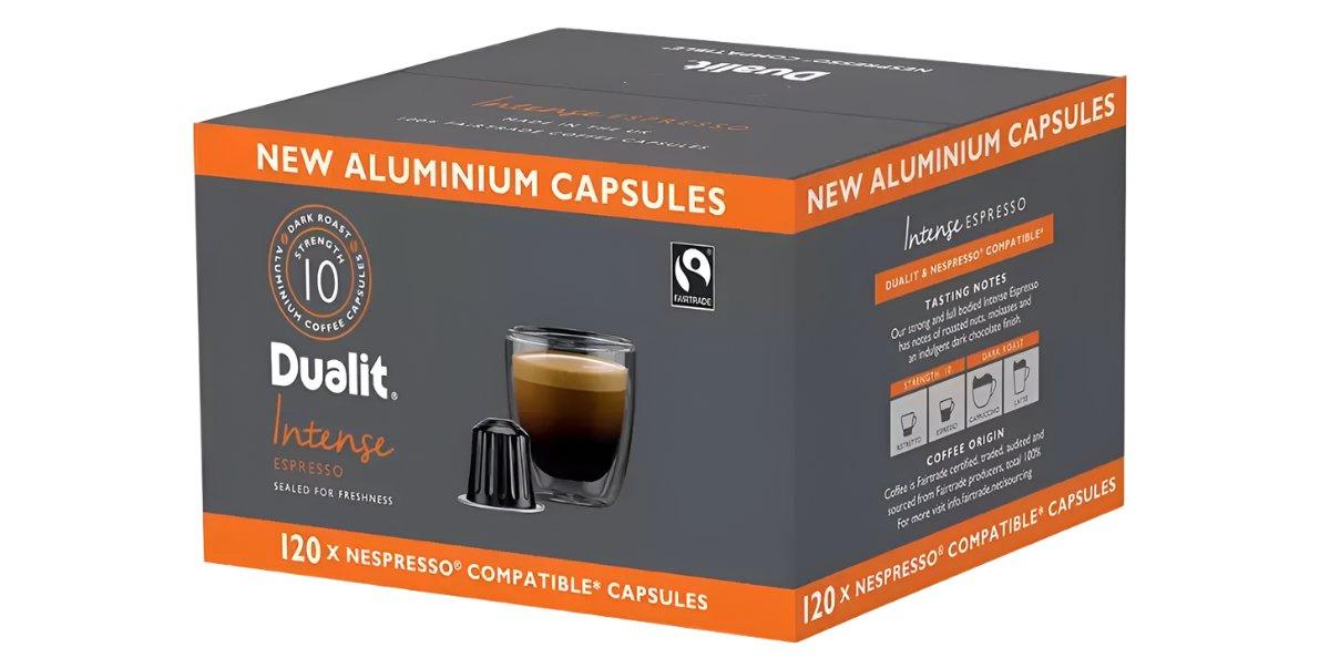 Dualit Intense Espresso Nespresso Compatible Aluminium Coffee Capsules (120 Servings)