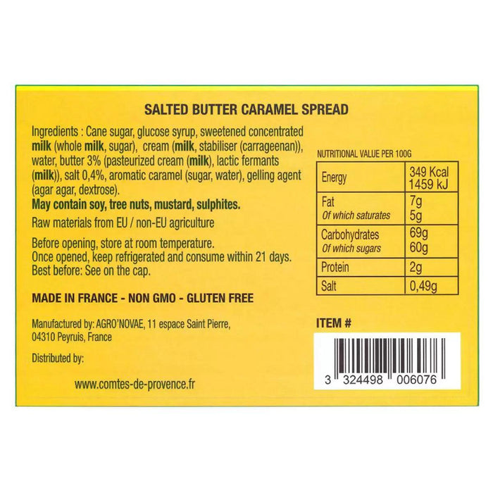 Comtes De Provence Salted Butter Caramel Spread (750g)