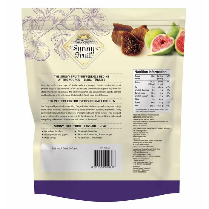 Sunny Fruit Sun-Dried Figs (1.13kg)