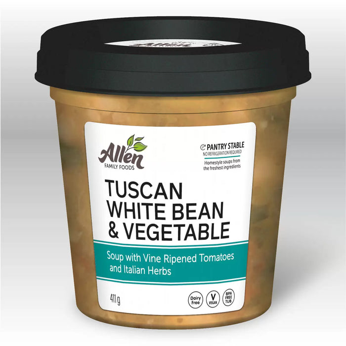 Allen Family Foods Tuscan White Bean & Vegetable Soup (6x400g)