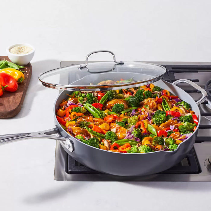 Henckels Hard Anodised Ceramic Saute Pan (4.7L)