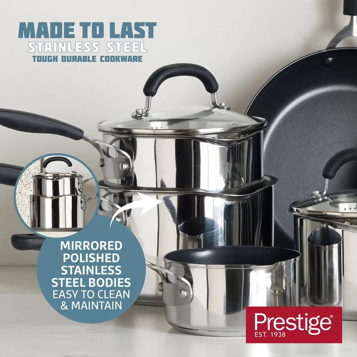 Prestige Stainless Steel Cookware Set (13 Pieces)