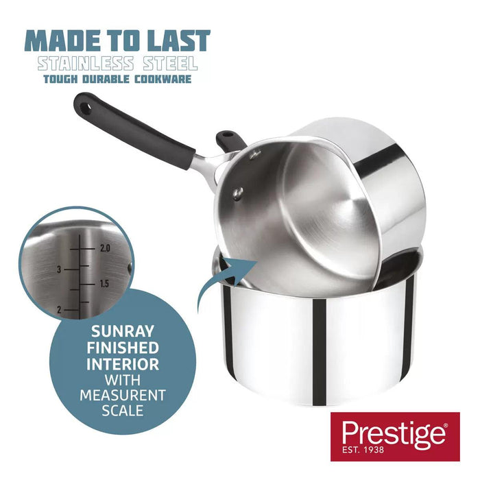 Prestige Stainless Steel Cookware Set (13 Pieces)