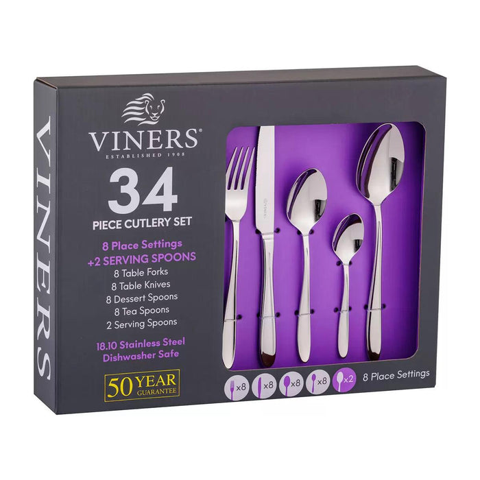 Viners Henley Stainless Steel Cutlery Set (34 Piece)