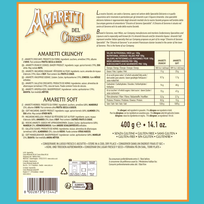 Amaretti Del Chiostro Crunchy & Soft Cookies (400g)