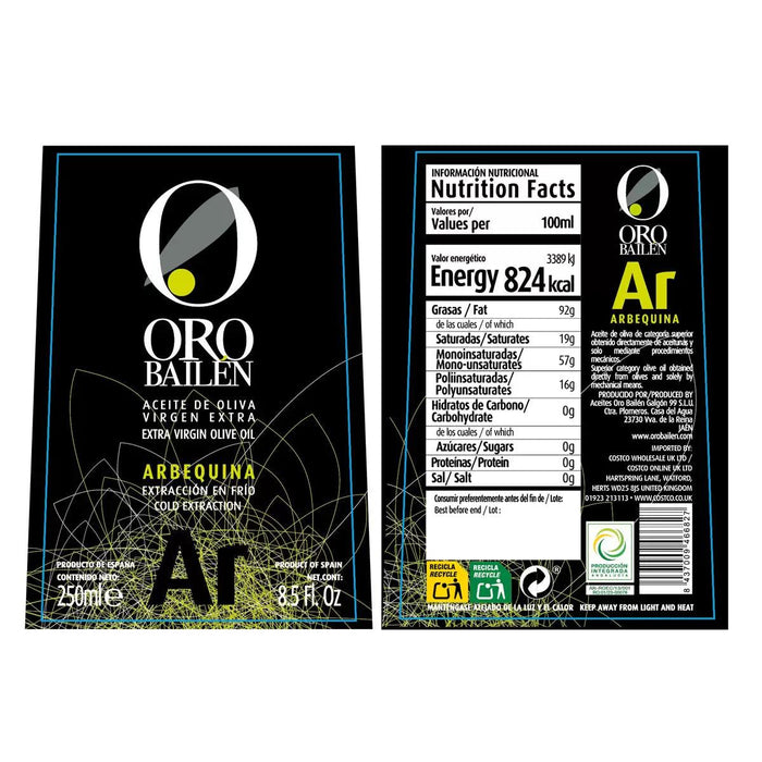 Oro Bailen Extra Virgin Olive Oil Variety Pack (4 x 250ml)