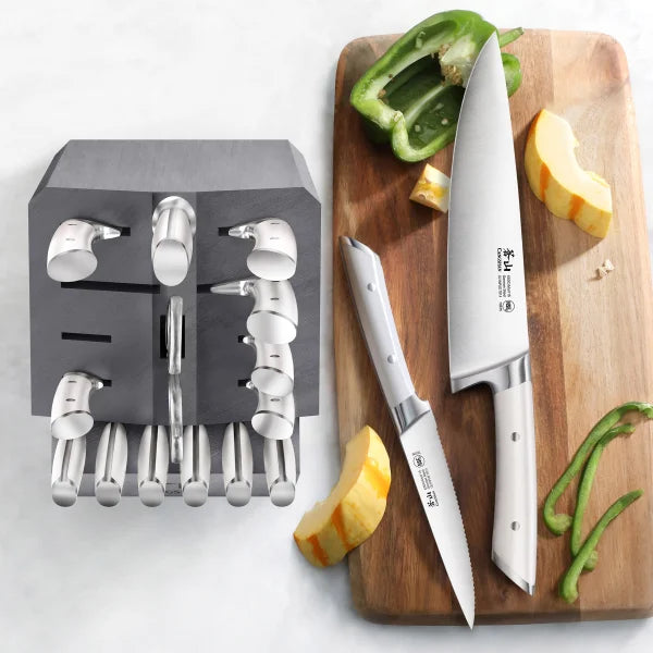 Cangshan Olympus Series Forged German Knife Block Set - Steel (17 Pieces)