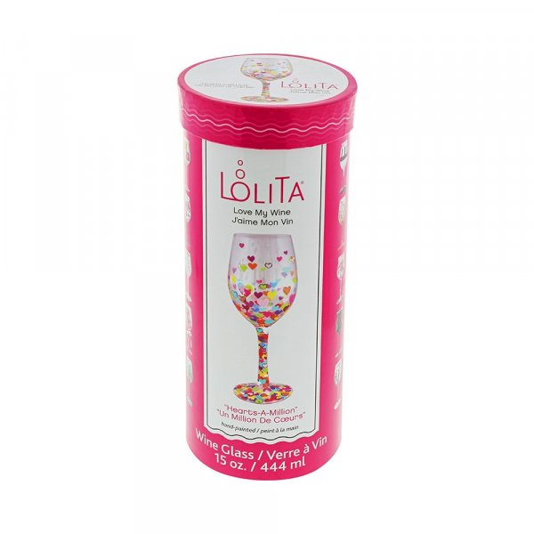 Lolita Hearts-A-Million Wine Glass