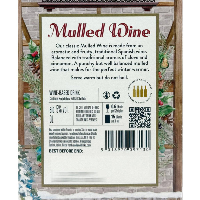 Mulled Wine in Christmas House Box (3 Ltrs)