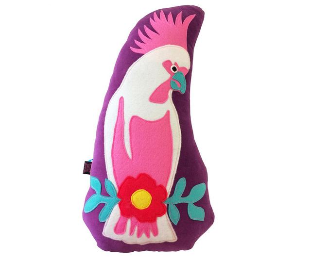 Bombay Duck Cockatoo Cushion Fuchsia (45cm)