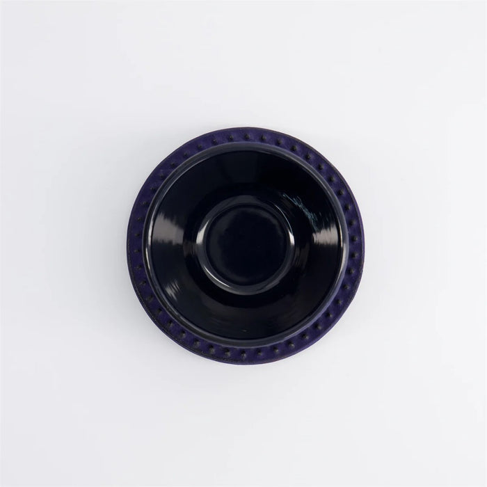 Tokyo Design Studio WY Iron Tea Cup & Plate Arare - Blue/Black(120ml)