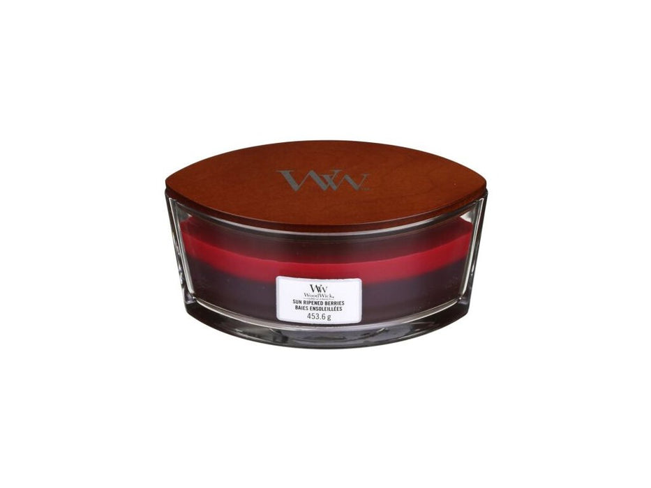 WoodWick Sun-Ripened Black Cherry Trilogy Ellipse Candle (453g)