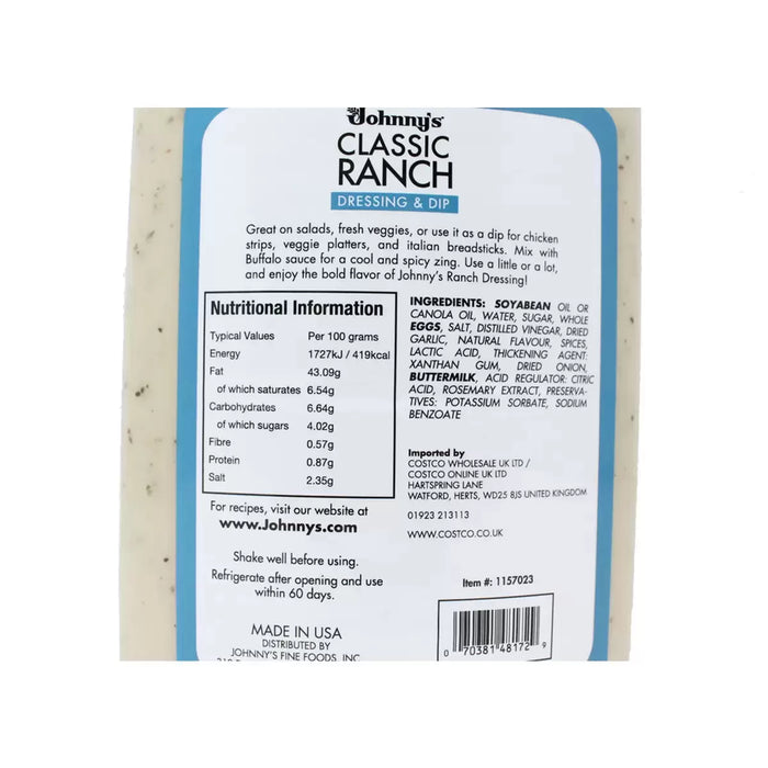 Johnny's Classic Ranch Dressing & Dip (1.53L)