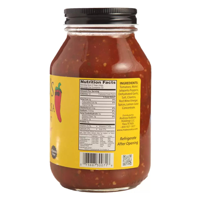 Mateo's Gourmet Texas Medium Salsa (907g)