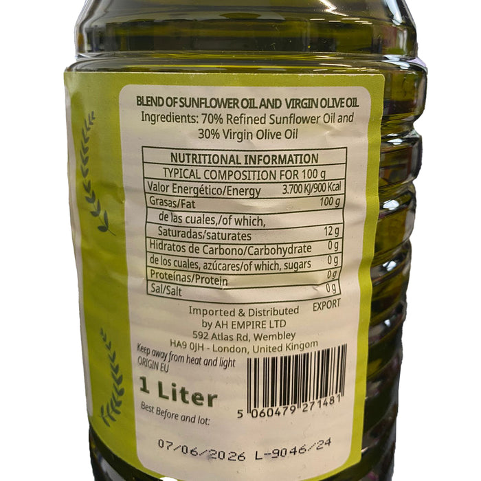 El Ouazzania Gardens Sunflower & Virgin Olive Oil Blend (1L)