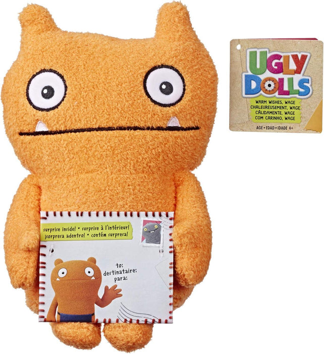 HASBRO E4554 UglyDolls Warm Wishes Wage Stuffed Plush Toy 10" Tall