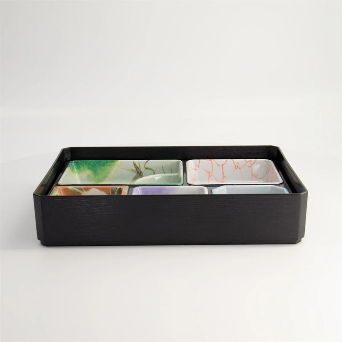 Tokyo Design Studio Bento Rectangle Matsukado Box - Black (30.7x21.5cm)
