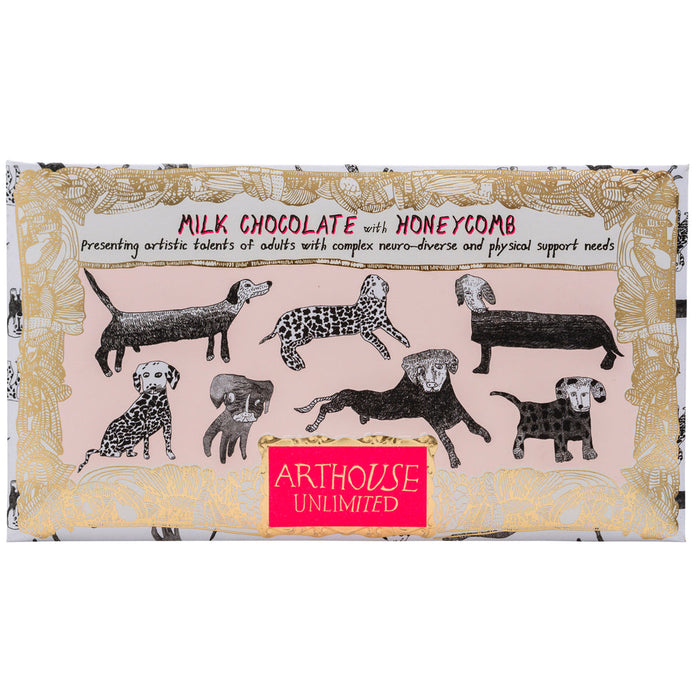 Arthouse Unlimited Milk Chocolate Bar with Honeycomb - Dogalicious (85g)