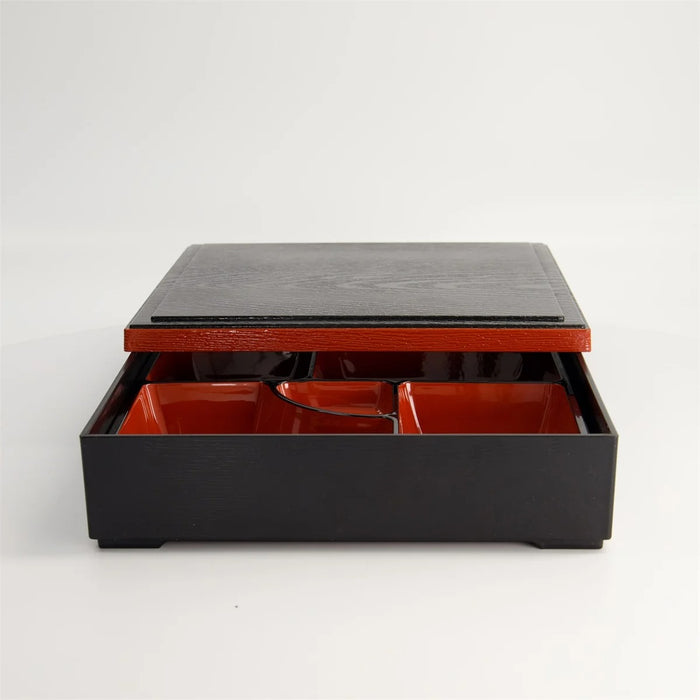 Tokyo Design Studio Lacquerware Bento Box - Black/Red (25.5x25.5cm)