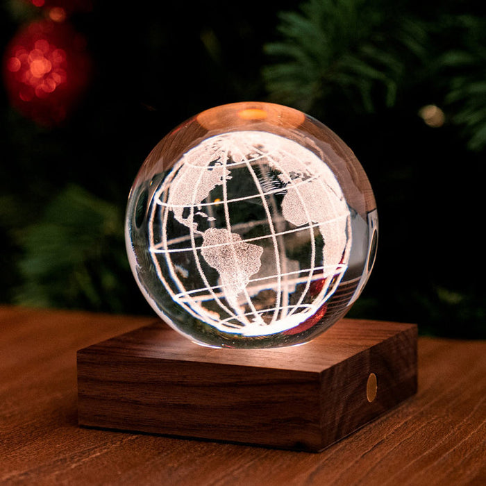 Gingko Amber Crystal Light - World Globe