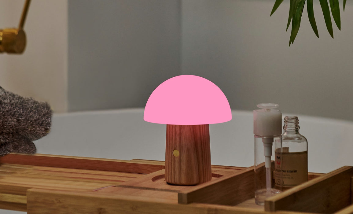 Gingko Mini Alice Mushroom Lamp - White Ash